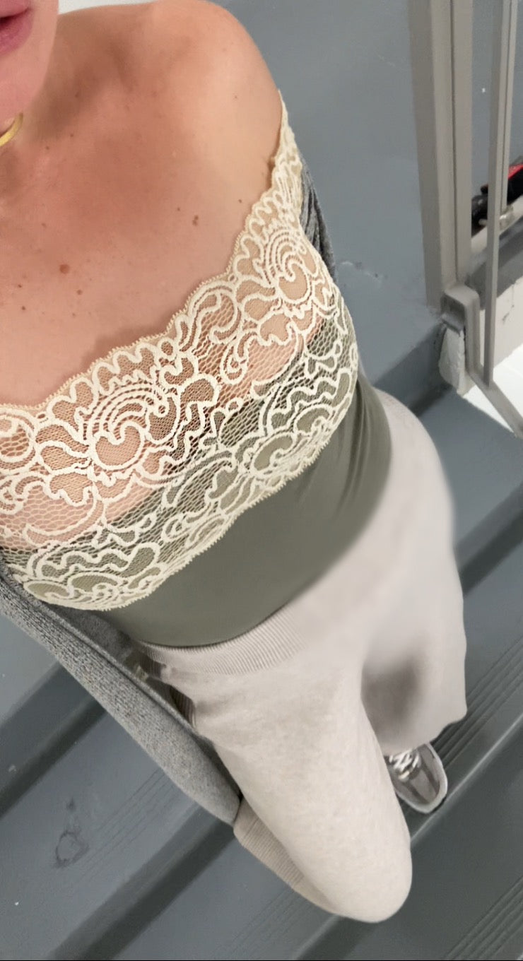 Ines bodysuit in Olive