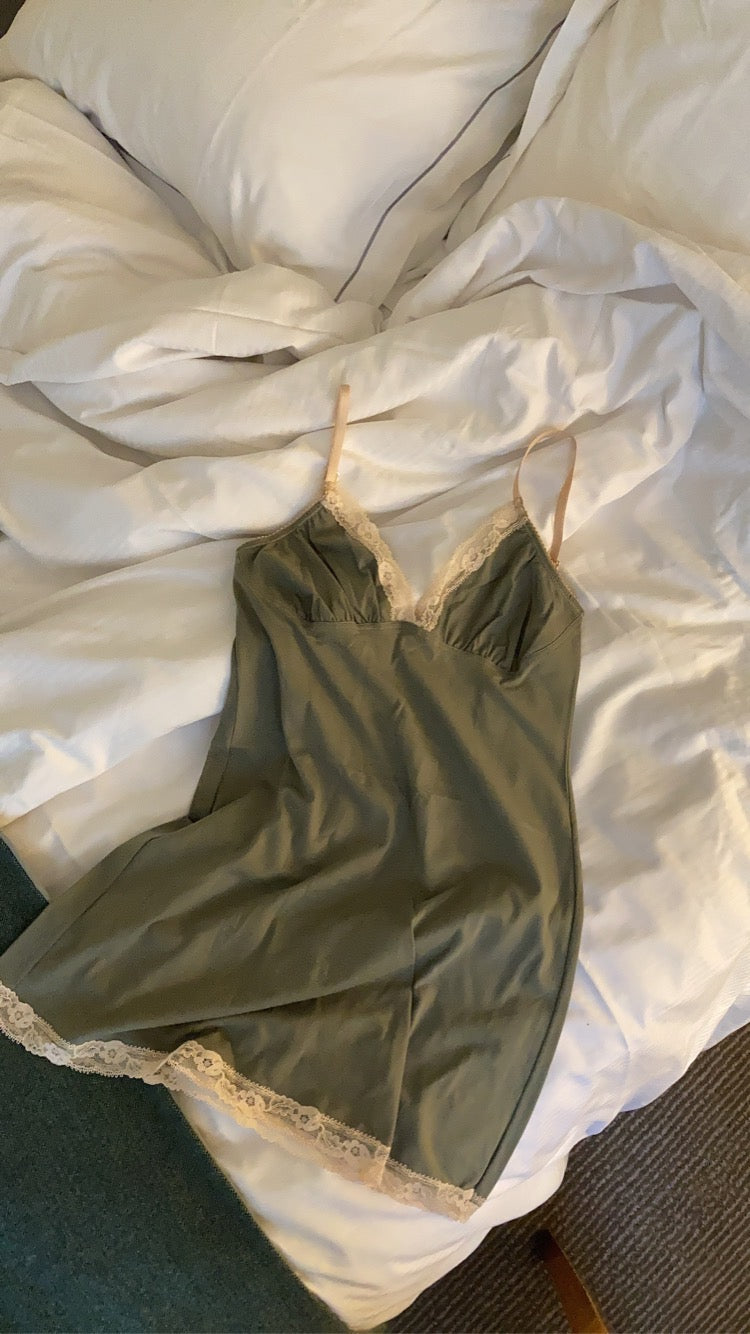 Margot Chemise in Olive (Low Stock)